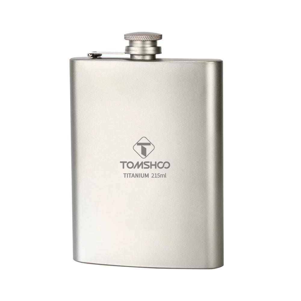 Outdoor Titanium Flask Lightweight Titanium Flask Ti Alcohol Container Titanium Liquor Bottle silver