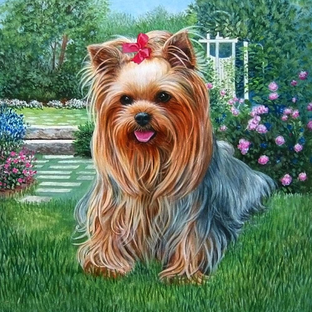 Diamond Painting Long haired dog 5D DIY Diamond Embroidery Animals Picture Of Rhinestone Cross Stitch Kit Decor Home 30X30CM