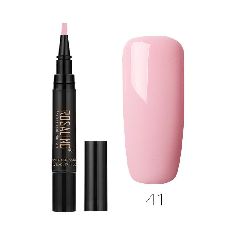 ROSALIND 5ML Semi Permanent UV Hybrid Nail Gel Polish Nail Brush Pen