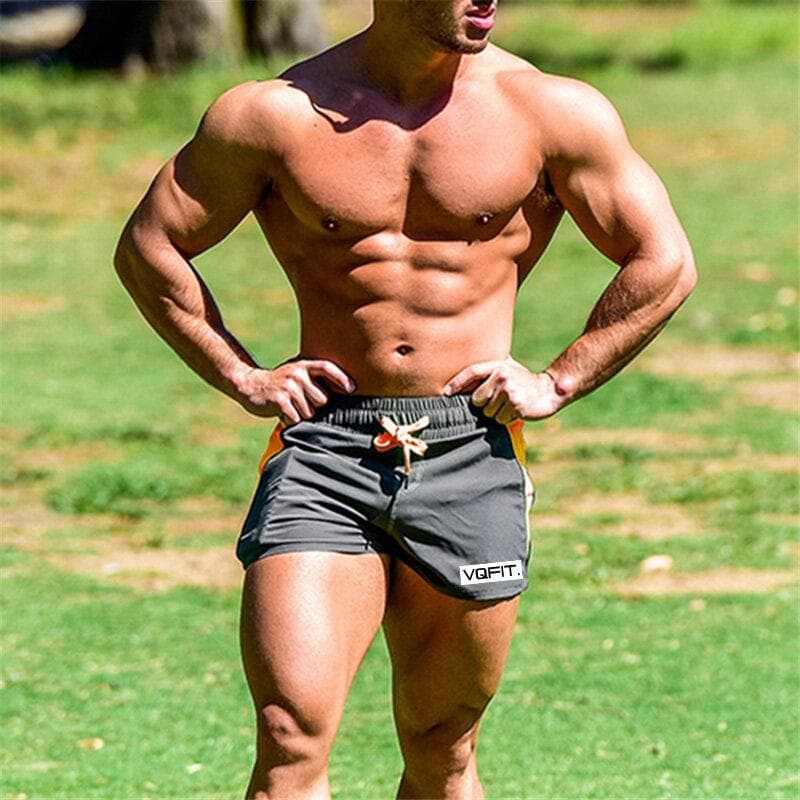 Muscleguys Mens Gyms Shorts Summer Casual Bermuda Beach Shorts Men Sporting Bodybuiding Short Sweatpants Dry Fit Shorts Fitness Clothing M army green