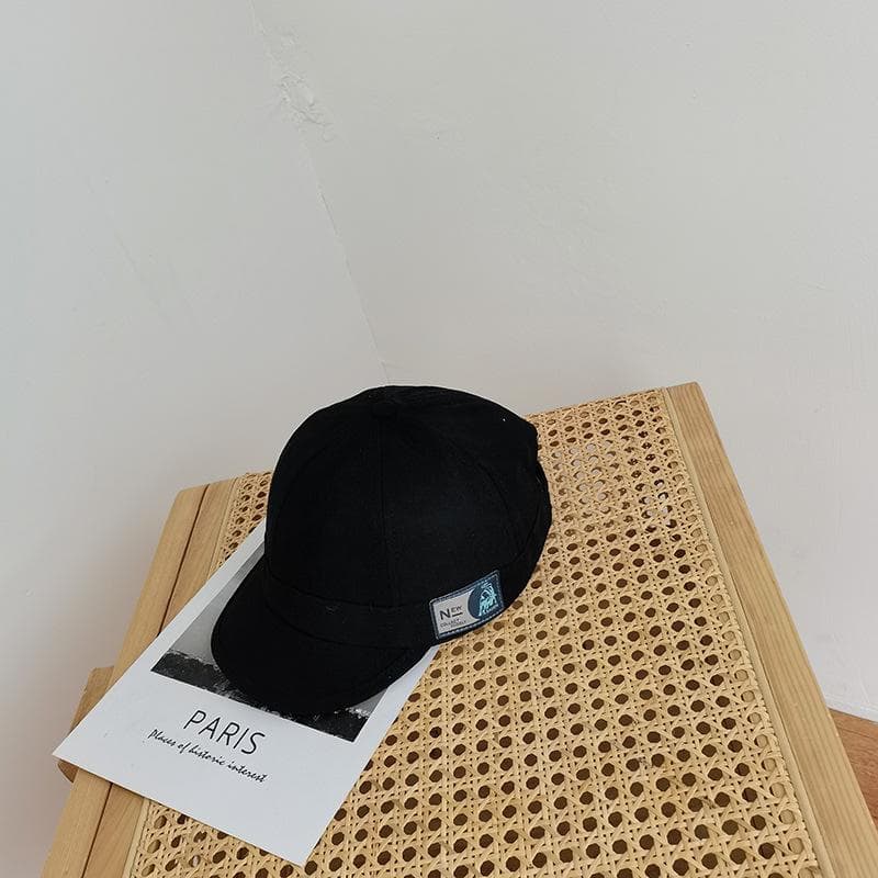 Retro Soft Cotton Short Brim Baseball Caps For Men Women Solid Color Adjustable Sun Visor Hat Unisex Outdoor Sports Hip Hop Cap Adjustable black