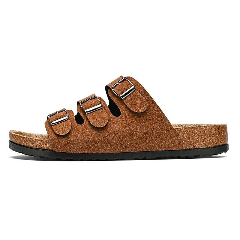 Flat Sandals Mens Sandals Genuine Leather Man Slippers for Men Men's Casual Sandal Mens Shoes 2024 High Quality Shoes Slipers 39-40