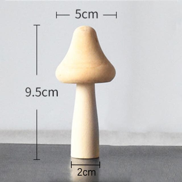 Wooden Mushroom Natural Unfinished Mushroom DIY Crafts Painting Peg Dolls Ornament Handmade Kids Toy Decoration Christmas Gift