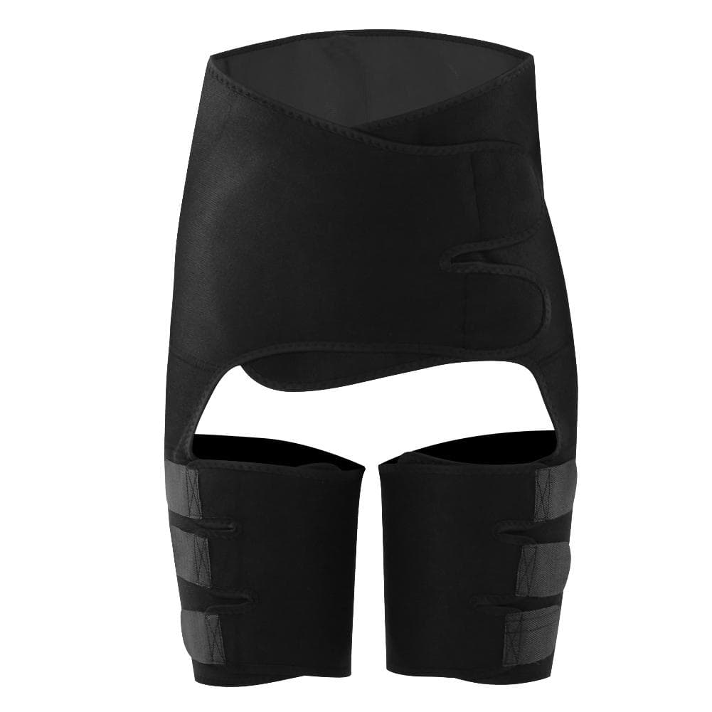 Excellent 3 in 1 Black Waistband Waist Trimmer Workout Thermoplastic Belt Sports SuppliesL / XL L XL