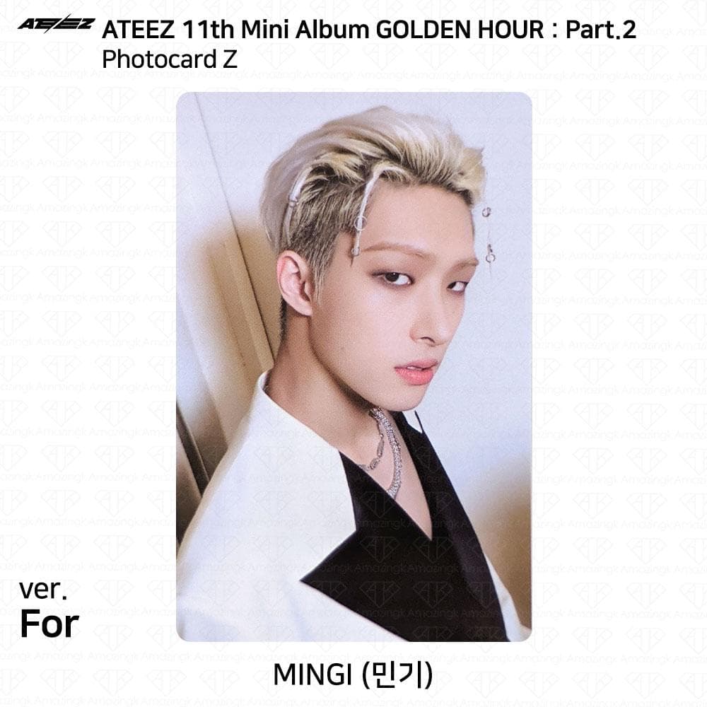 ATEEZ The 11th Mini Album Golden Hour Pt.2 To Diary For Ver Photocard Postcard Mingi - For (Z)