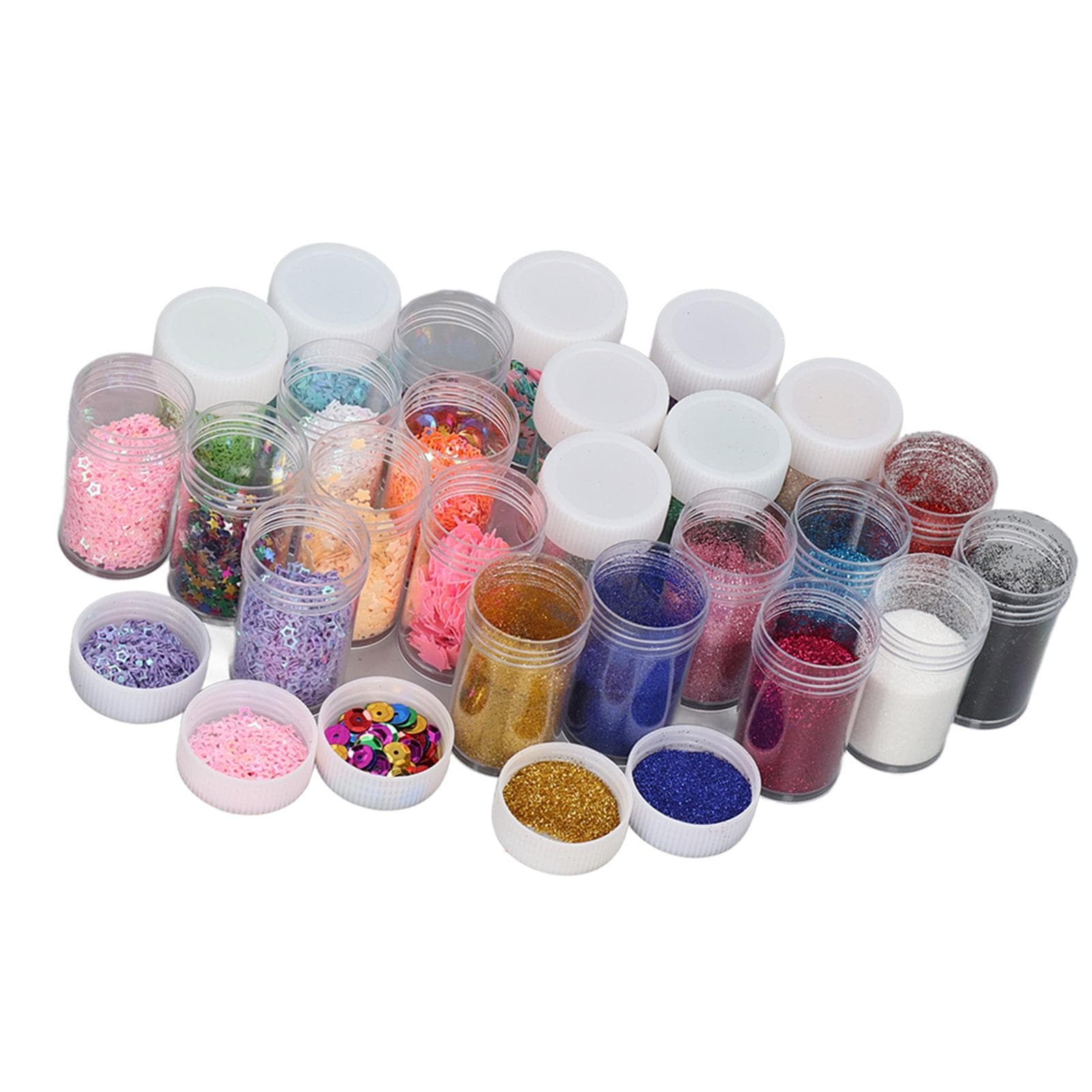 24 Pcs Fine Glitter Sequins Colorful Bright Glitter Sequins Children s Kindergarten DIY Hand Made