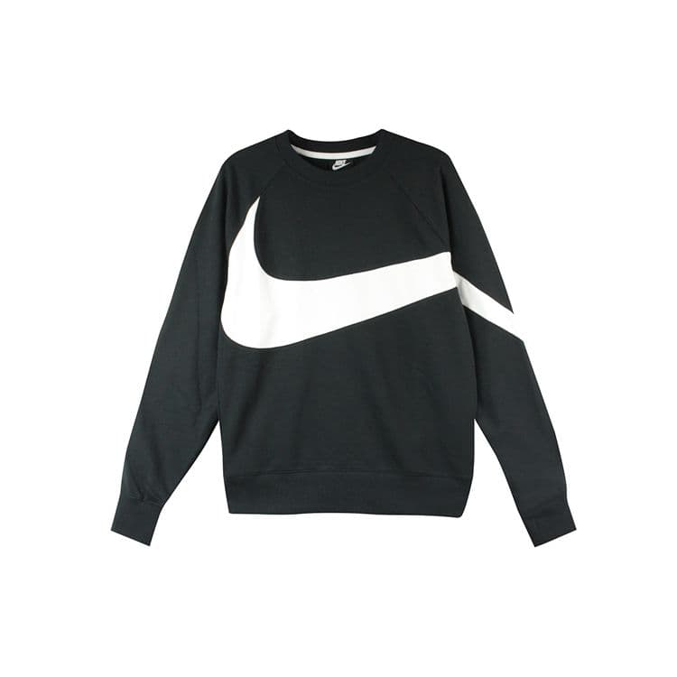 Nike Big Swoosh Logo Crew Neck Sweatshirt Men Sweatshirt Black AR3089-012 L