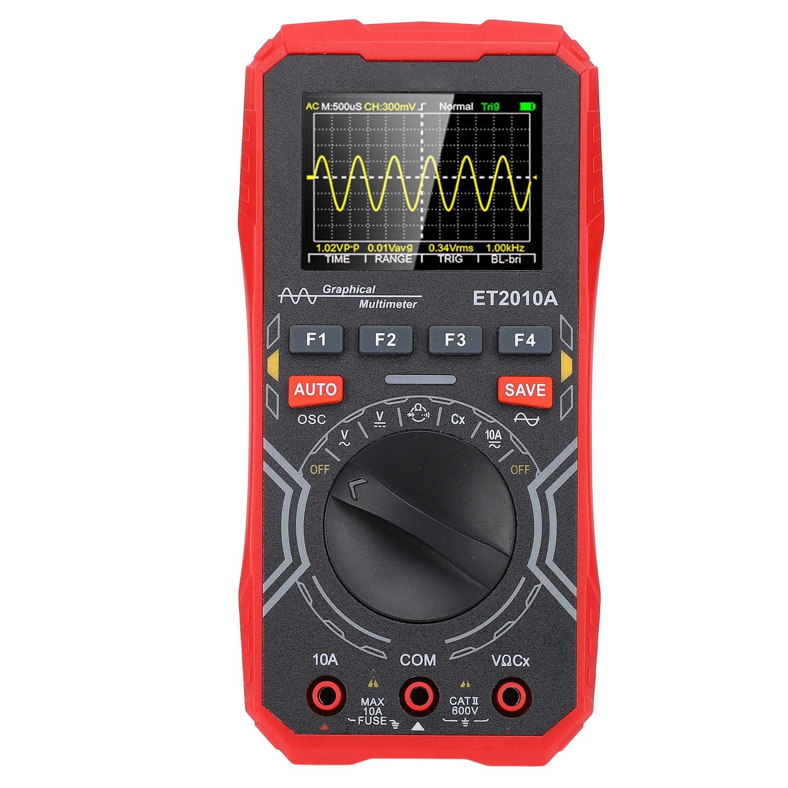 Portable Multimeter Oscilliscope Auto Sleep 1MHz Bandwidth 2.5Msps Sample Rate 2.4in 2 in 1 Mini