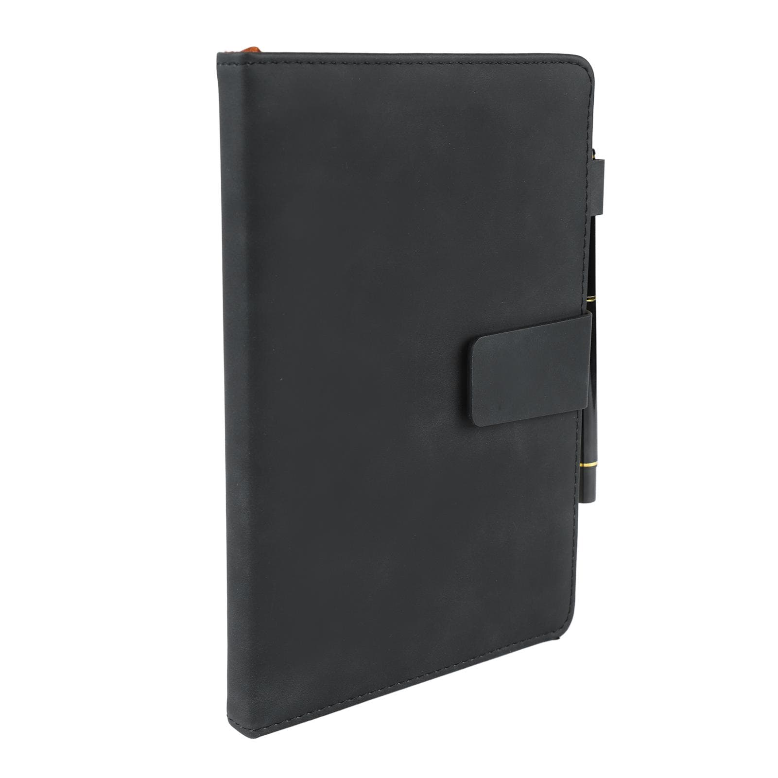 A5 Notebook PU Leather Cover Smoothing Ink Proof Thick Paper Ruled Paper Notebook with Pen Box for black