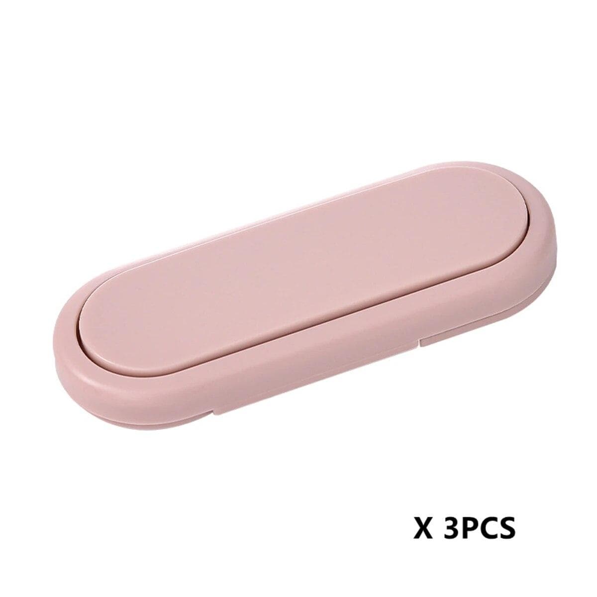 3Pcs/set Children's Drawer Safety Latch Cabinet Door Locks Protection Baby Anti Pinch Hand Door Wardrobe Lock pink