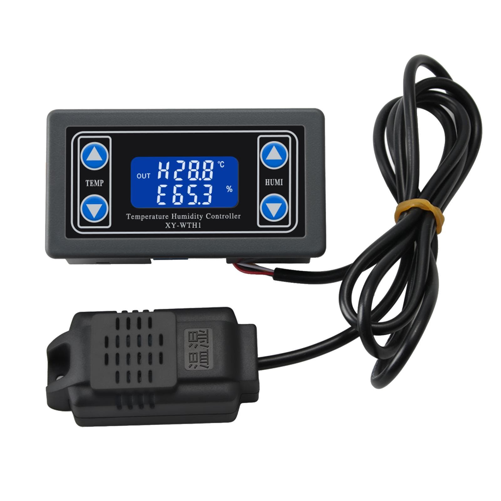 Digital Temperature Humidity Controller Temperature Humidity Meter Intelligent Thermostat black