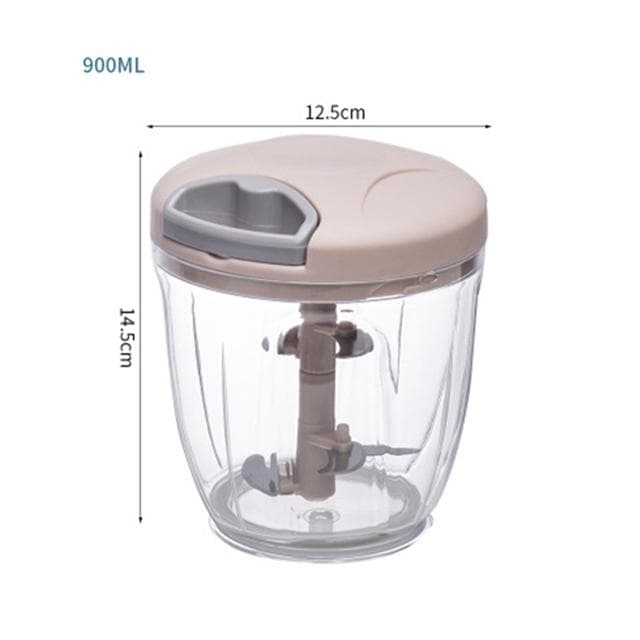 500/900ML Garlic Chopper Manual Rotate Vegetable Cutter Chopper Slicer Fruit Garlic Crusher Kitchen Gadget Blenders Meat Grinder 900ml pink