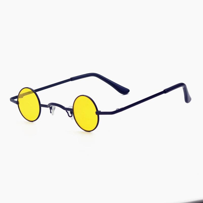 Retro Hip Hop Small Round Sunglasses For Men Women Ultra Light Metal Frame Vintage Sun Glasses 1PC