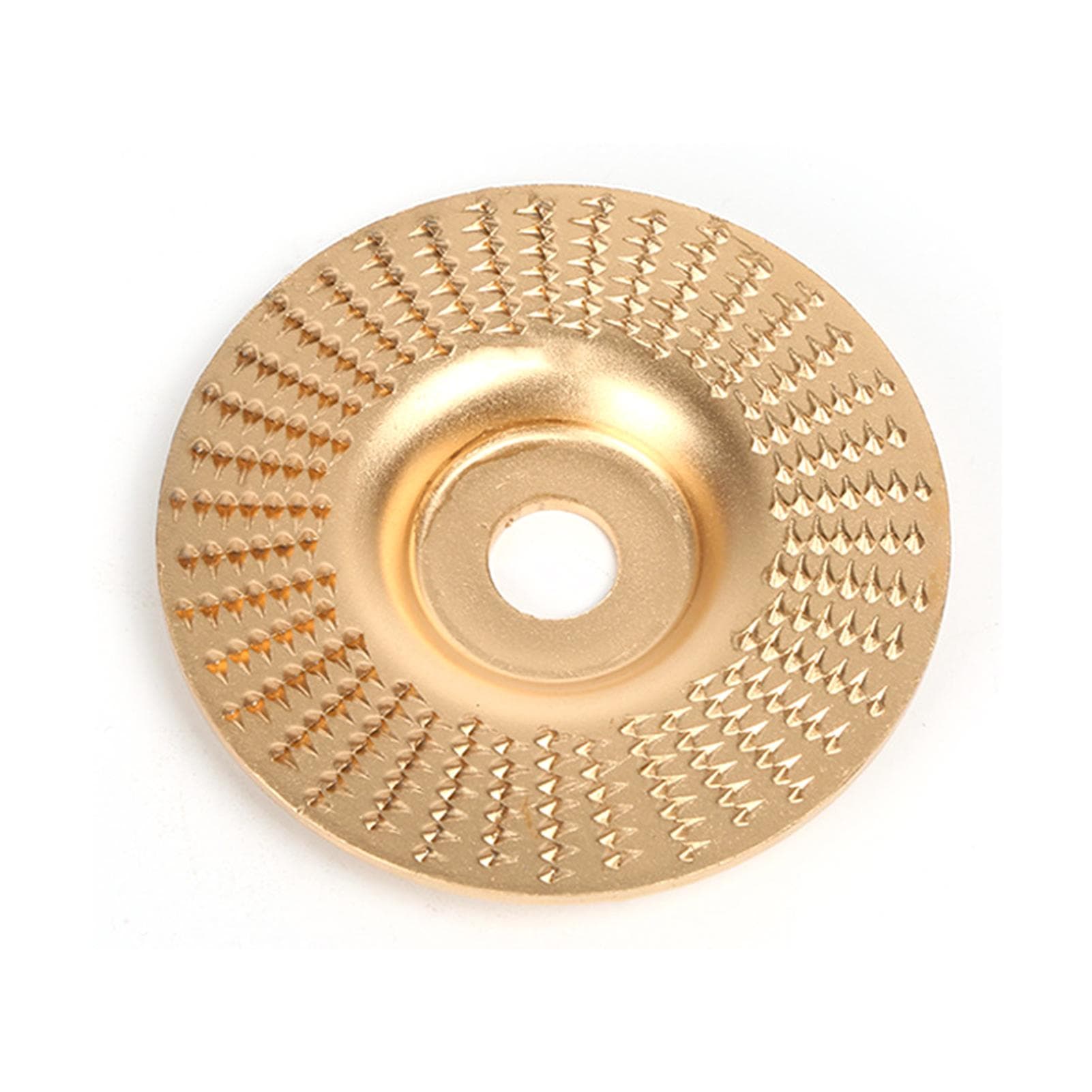 4Inch Woodworking Angle Grinder Molding Wheel HighCarbon Steel Wood Shaping Disc, Stump Grinder Flat Type gold