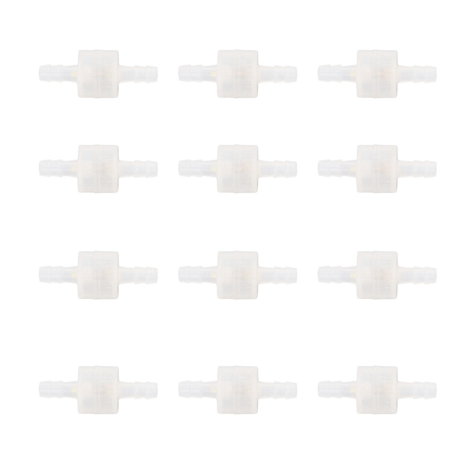 12 Pcs Single Way Check Valve PE High Temperature Corrosion Resistant Spring Water Stop Check Valve