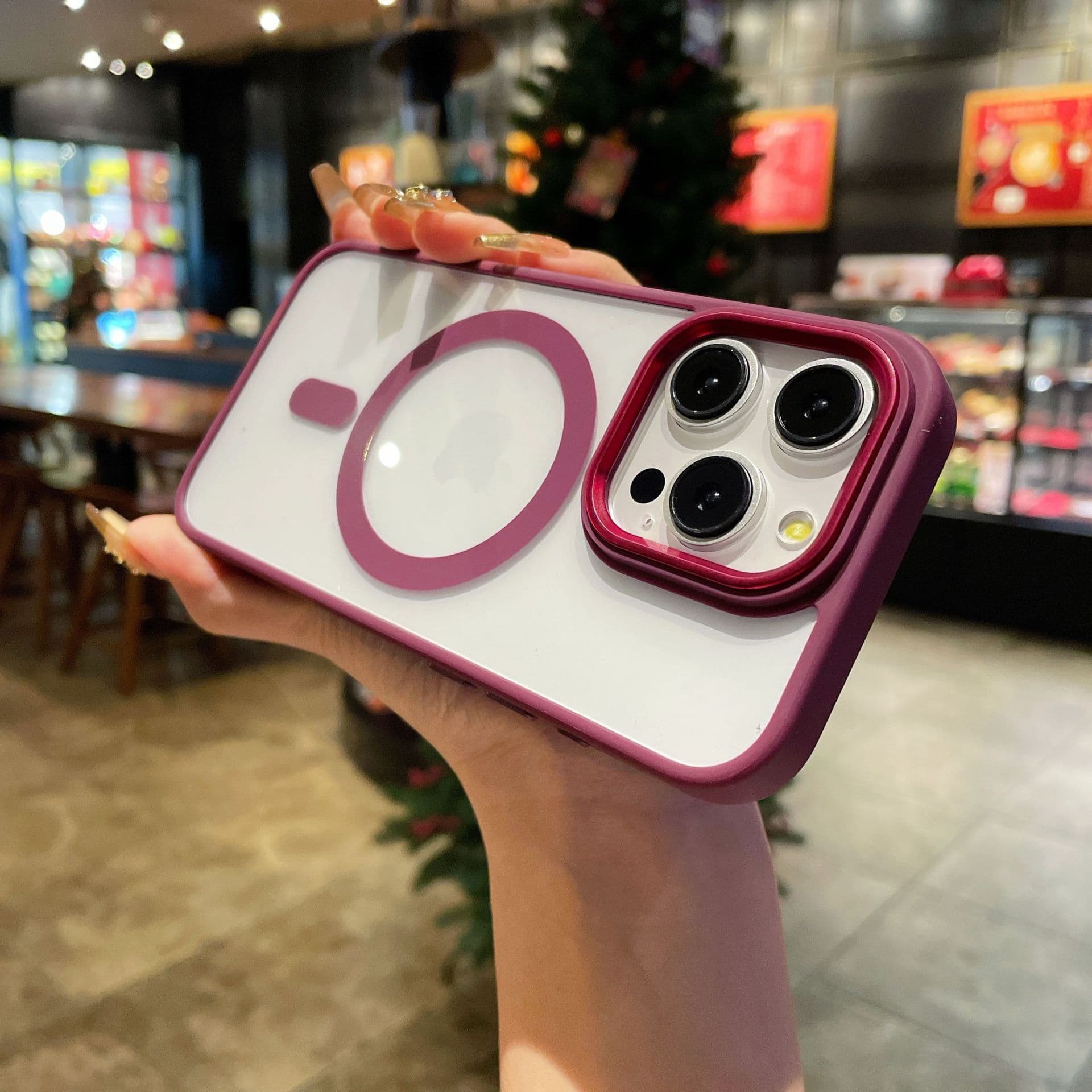 Gold Shield Magnetic Suction Suitable for IPhone16PROMAX Mobile Phone Case Apple 14/13 Metal Independent Button Protection Case iPhone 11