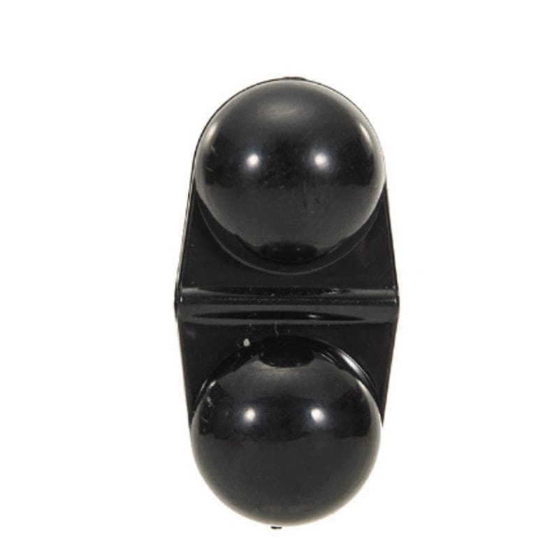 10Pcs Fishing Double Rattle Portable ABS Sea Fishing Attractor Bell Beads Catfish Rig Fishing Accessory for Luring Fish black