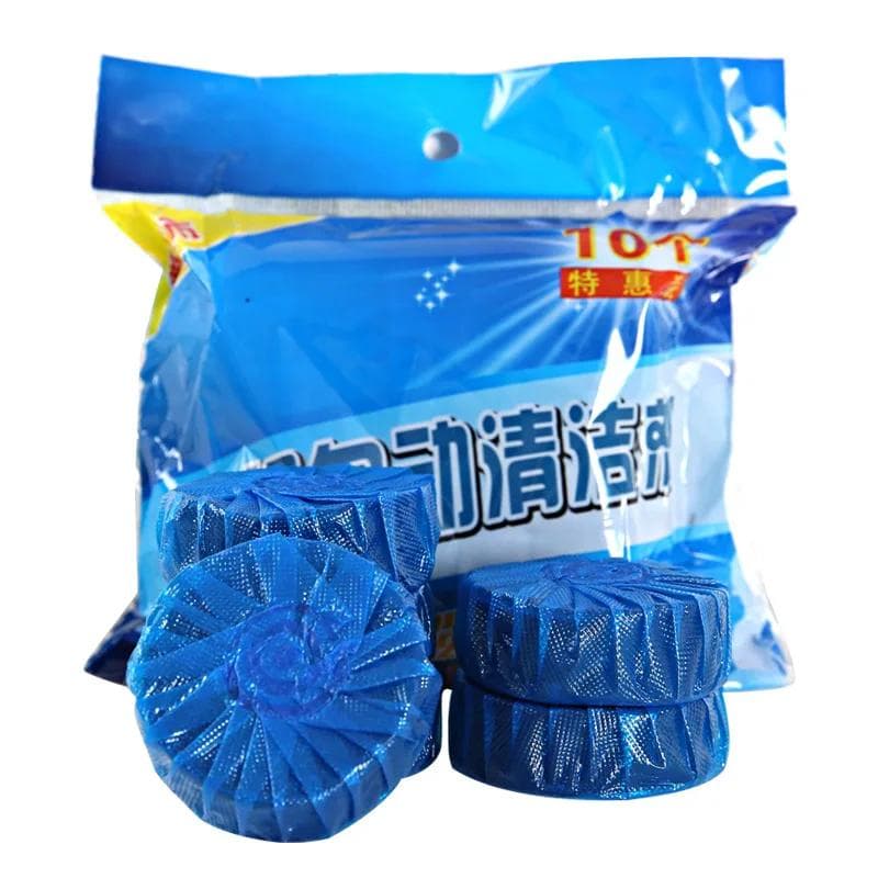10Pcs Automatic Flushing Blue Bubble Toilet Bowl Cleaner Bathroom Freshener Toilet Restroom WC Tablets Cleanning Flush Tool 10Pcs