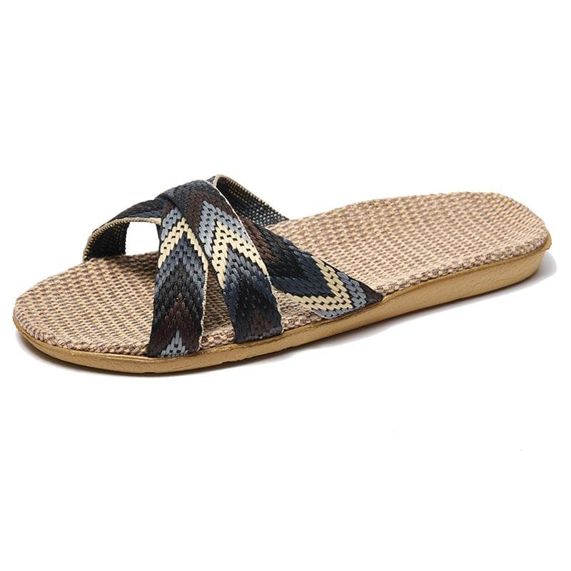 36-45 Plus Size Women'S Slippers Flat Sandals Linen Lightweight Casual Summer Slippers Women For Home 37-38