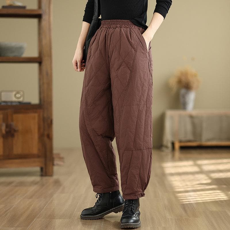 Warm Fleece Cotton Pants Women's Winter Outer Wear Mother Pants New Temperament To Keep Out The Cold XL