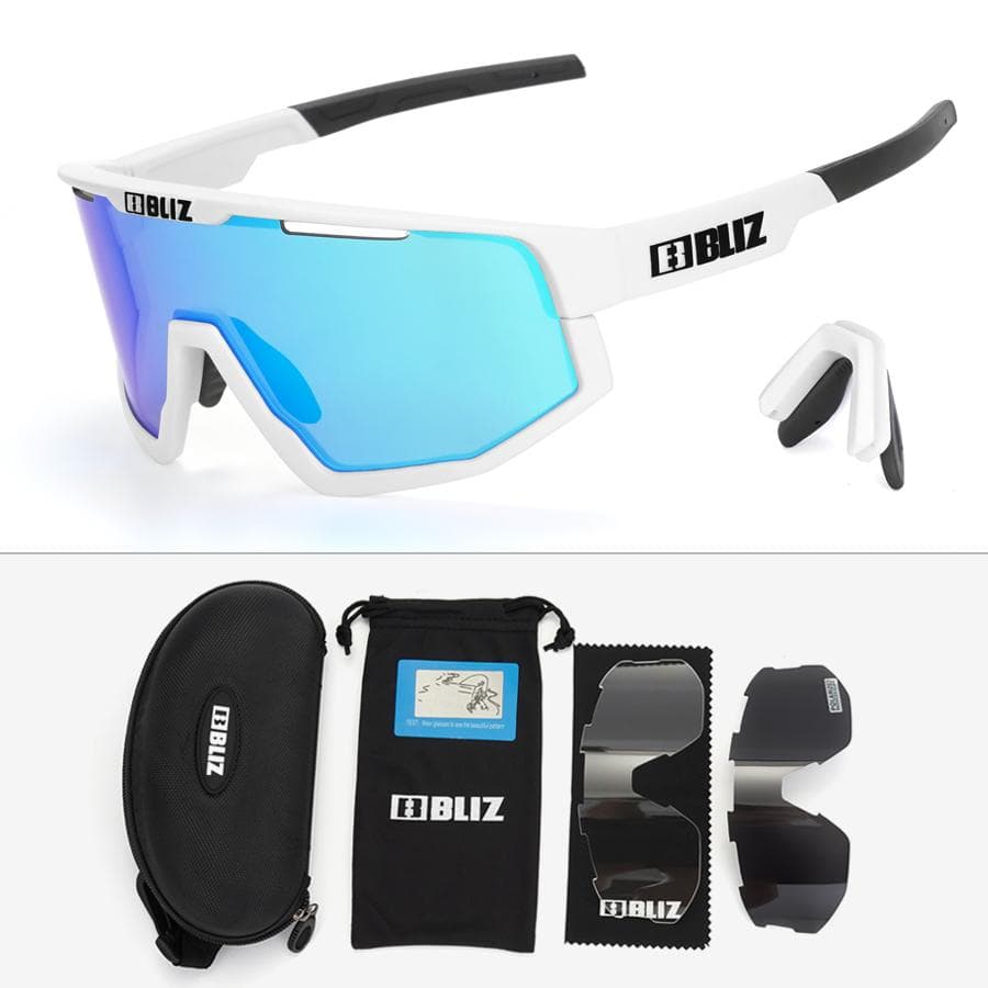 BLIZ Fusion Cycling Sunglasses with 3 Interchangeable Lenses for Road Mountain Bike Outdoor Sports