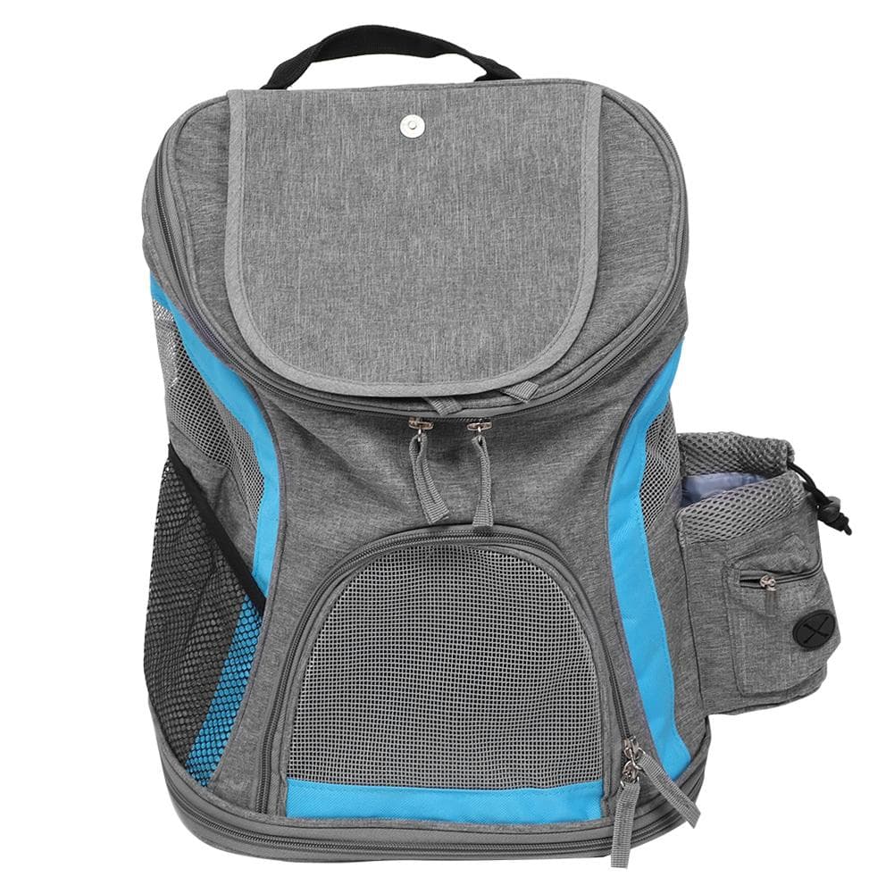 Eco Friendly Breathable Pet Carrier Folding Cat Carrying Bag Backpack for Outdoor Travel Use(Blue