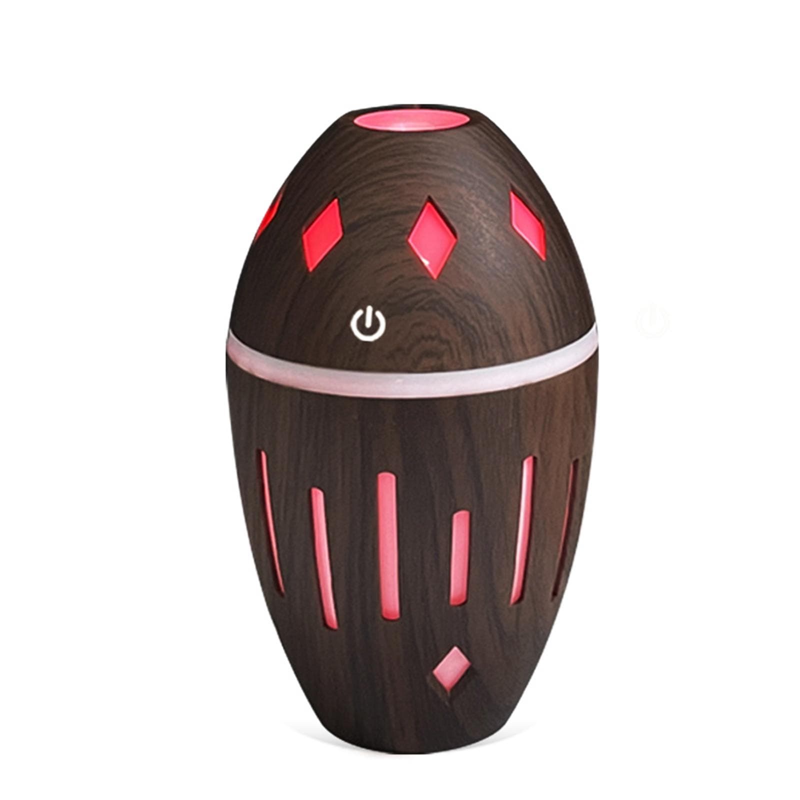 Ultrasonic Humidifier Portable Desktop Air Humidifier with Colorful Lights Essential Oil Diffuser dark brown