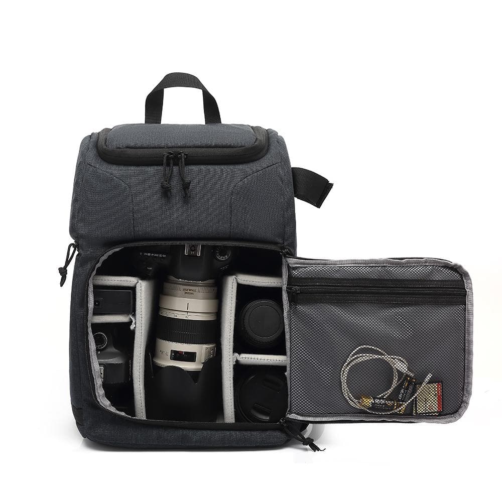 Multi-functional Waterproof Camera Knapsack Large Capacity Portable Travel Camera Bag blue