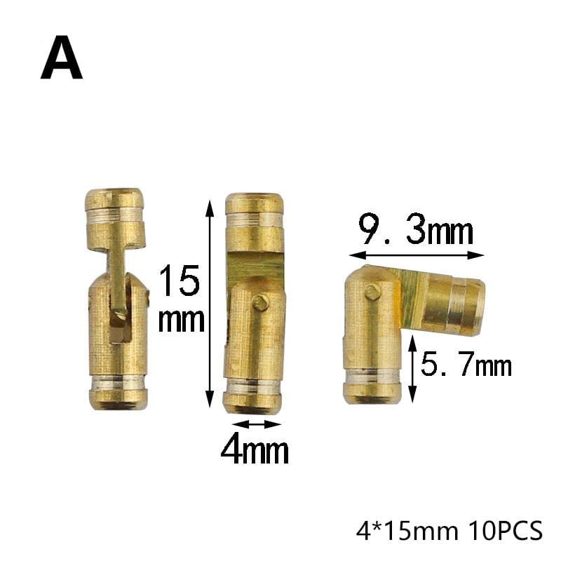 10Pcs 1 Inch Invisible Hidden Hinges Brass Small Box Hardware Supplies Wooden Case Barrel Hinge 4x15mm