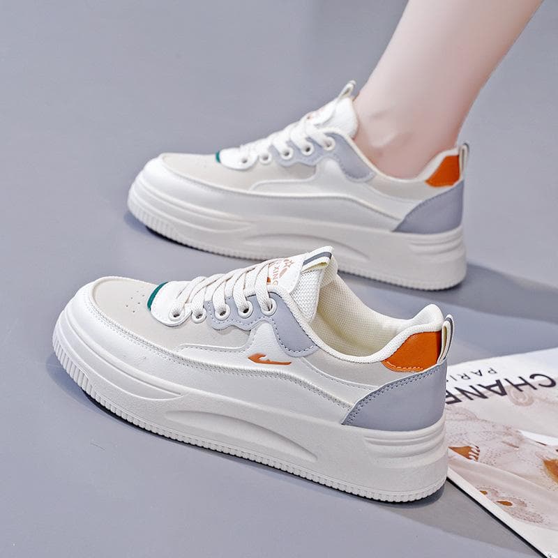 Autumn New Ins Korean Basic Small White Shoes Female Heightened Student Running Shoes Breathable Casual Shoes 40