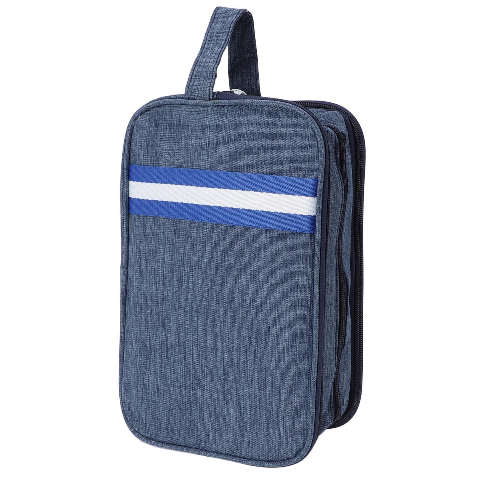 Toiletry Bag Nylon Canvas Waterproof Wet Dry Separation Large Capacity Portable Airline Compliant