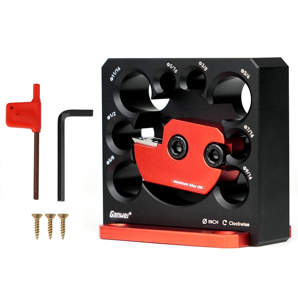 Dowel Maker Jig Kit Aluminum Alloy Square Wood Bar Turning Round Auxiliary Tool Carbide Blade with multicolour