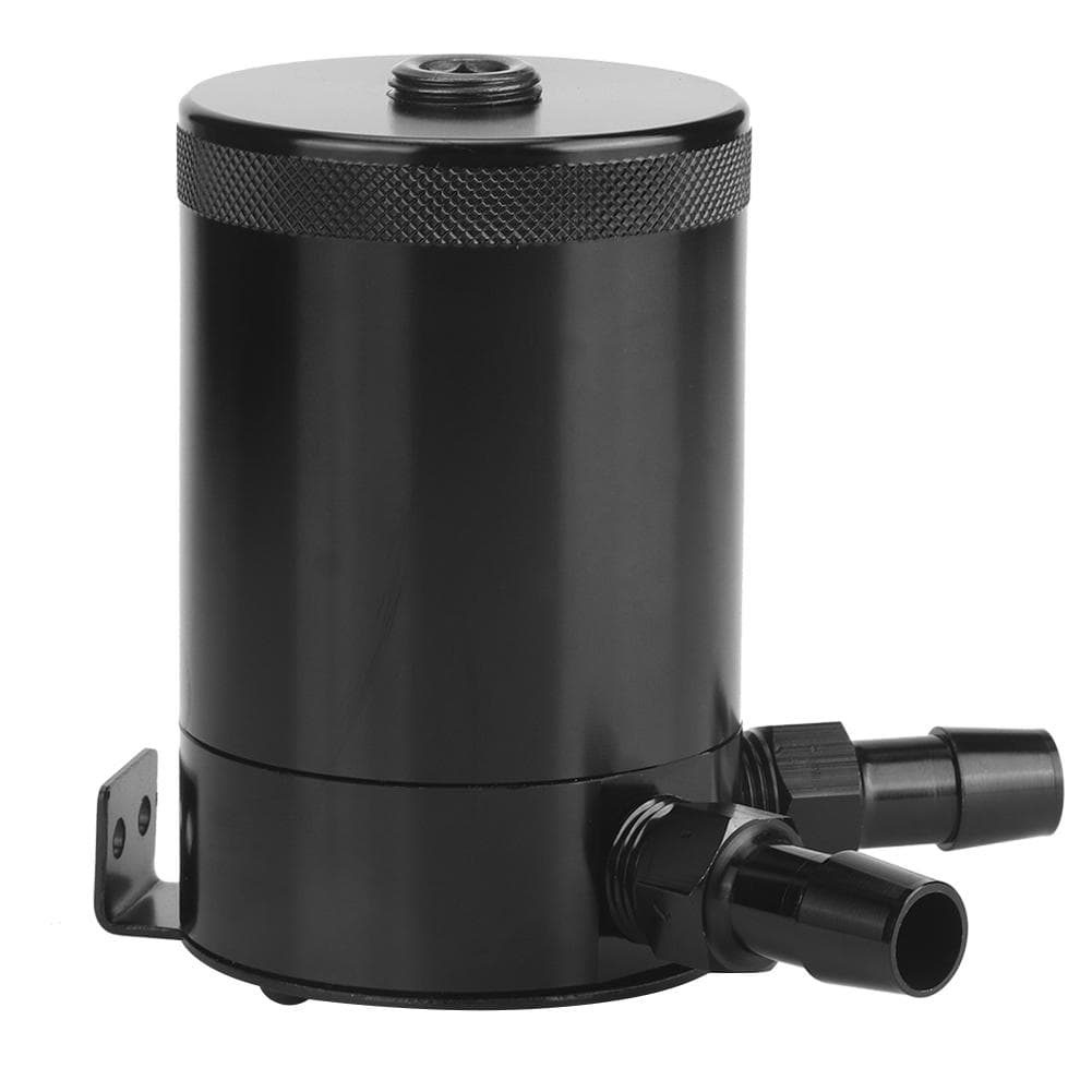 Racing Universal 2 Port Oil Catch Can Universal Aluminum Alloy Air Oil Separator