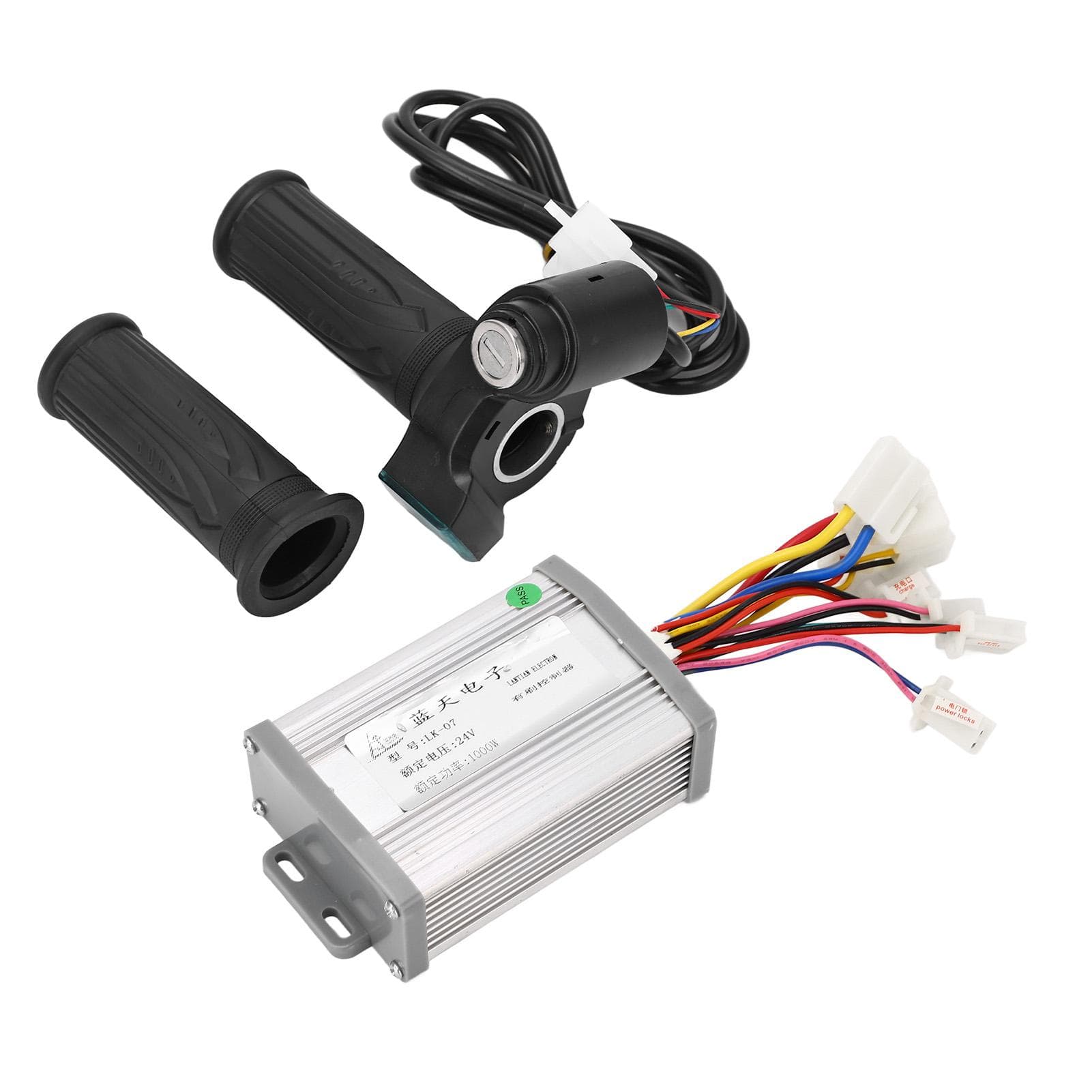 24V 1000W Bicycle Brushed Motor Controller with Twist Throttle Handle Keys Electric Bicycle