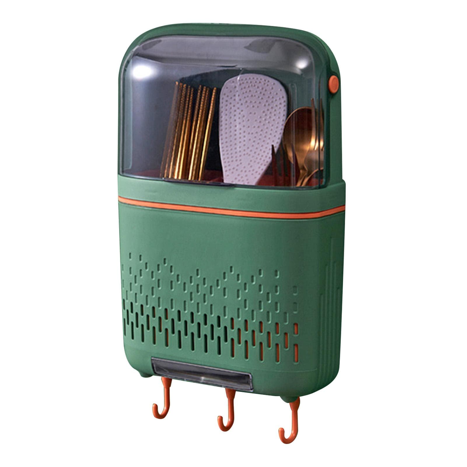 Wall Mounted Chopsticks Holder Multifunctional Chopstick Drain Storage Box Kitchen Utensil Wall