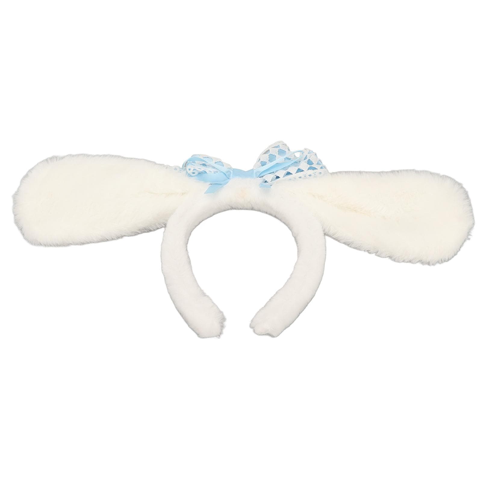 Anime Plush Headband Big Ear Bunny Dog Bowknot Hair Hoop Costume Cosplay Headwear Facial Makeup