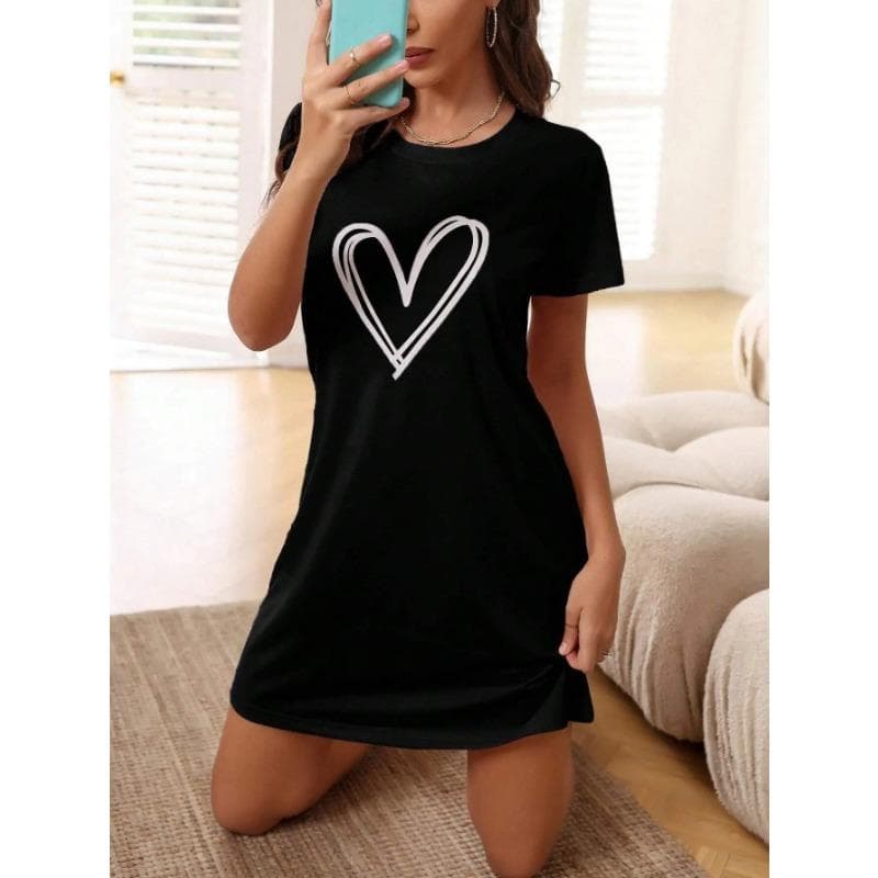 Women's New Homewear Nightgowns Women's Short-Sleeved Pajamas Homewear Comfortable Home Leisure Sexy Casual Nightgowns Homewear XL