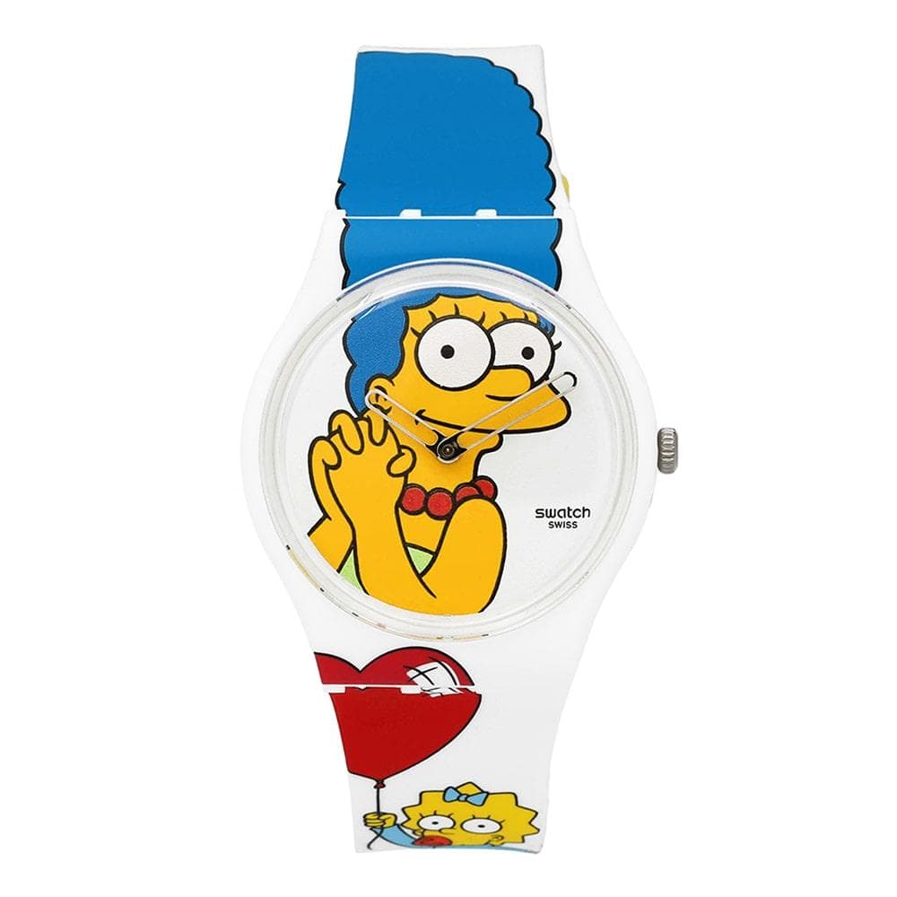 SWatch So28z116 The Simpsons Best. Mom Ever Urethane Watch For Public Use SO28Z116