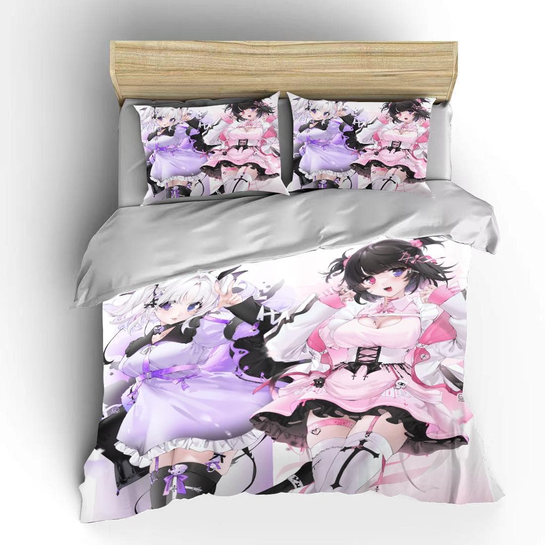 Japanese Anime Moe Double Bed Duvet Cover Bed European Bedding Sets Home Textiles Luxury Pillow Cases Bedroom Bedding Sets EU single(135x200cm)