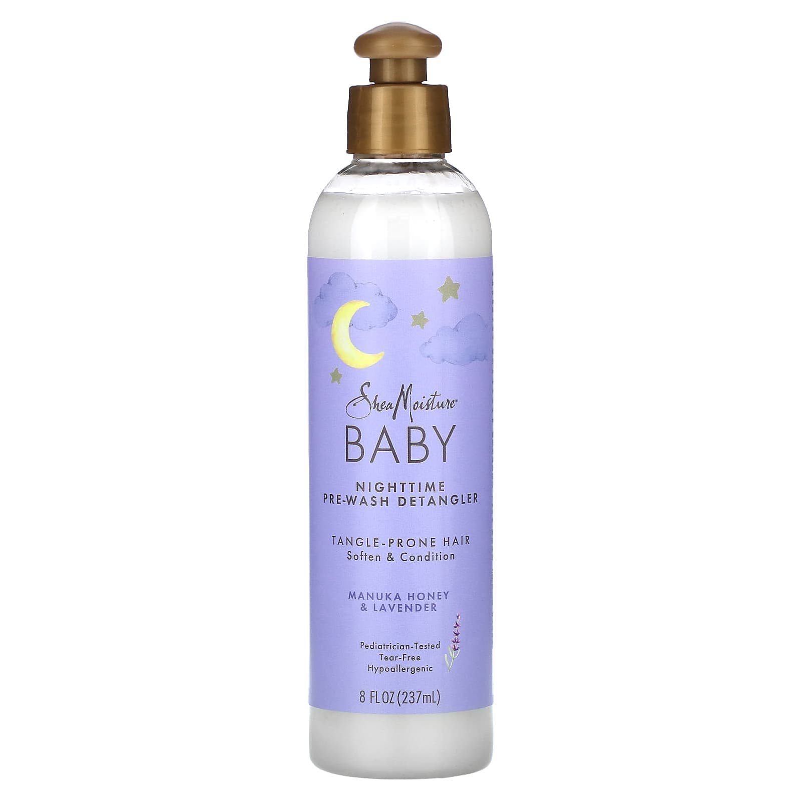 SheaMoisture, Baby, Nighttime Free Wash Detangler, Manuka Honey & Lavender, 8 fl oz (237 ml)