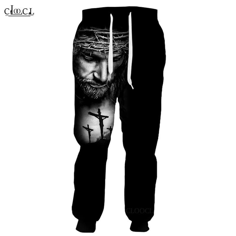 Spring Autumn Christian Jesus Catholic Men Women Trousers 3D Print Jogging Fashion Casual Men's Pants Streetwear Sweatpants M