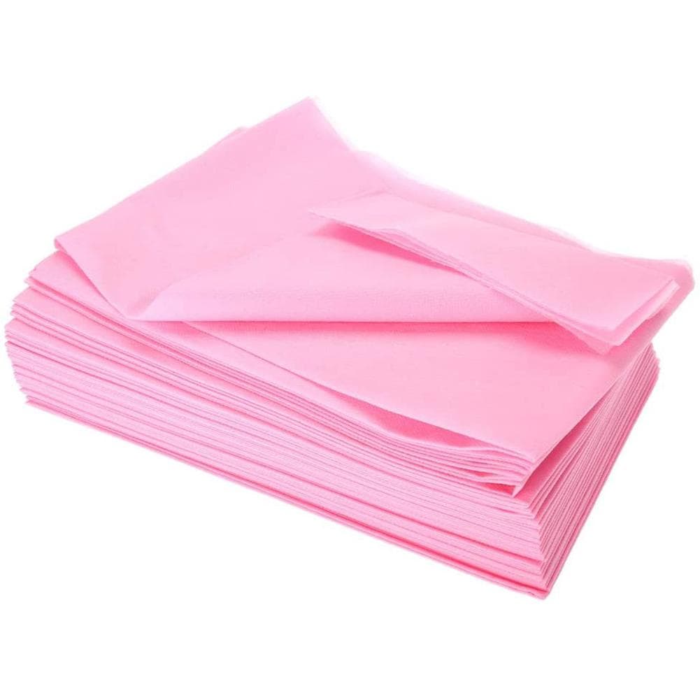 10Pcs Disposable Non Woven Bed Sheet Waterproof and Oil Proof Bed Cover for Beauty Salon SPA Tattoo pink