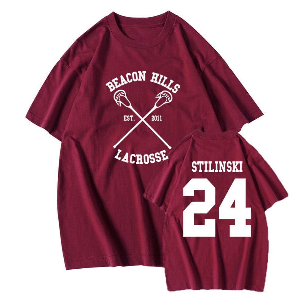 Teen Wolf Shirt STILINSKI 24 LAHEY 14 MCCALL 11 Fashion Print Tees The Original Beef of Chicagoland Shirt Harajuku Y2k 90s Tops S