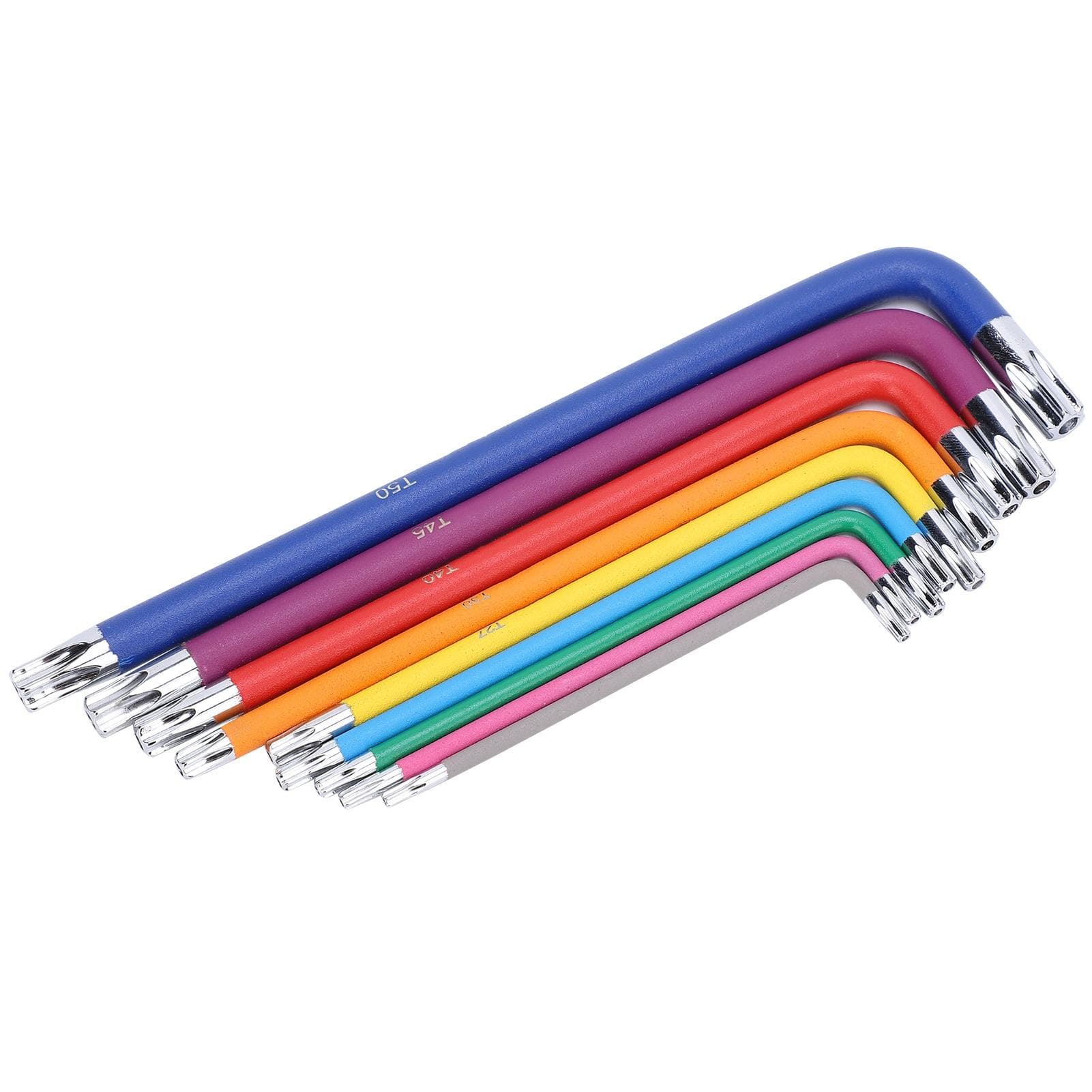 9PCS Star Shaped Hex Socket Wrench Set Multicolor Hex Key Tools Set Spanner Repair Accessory