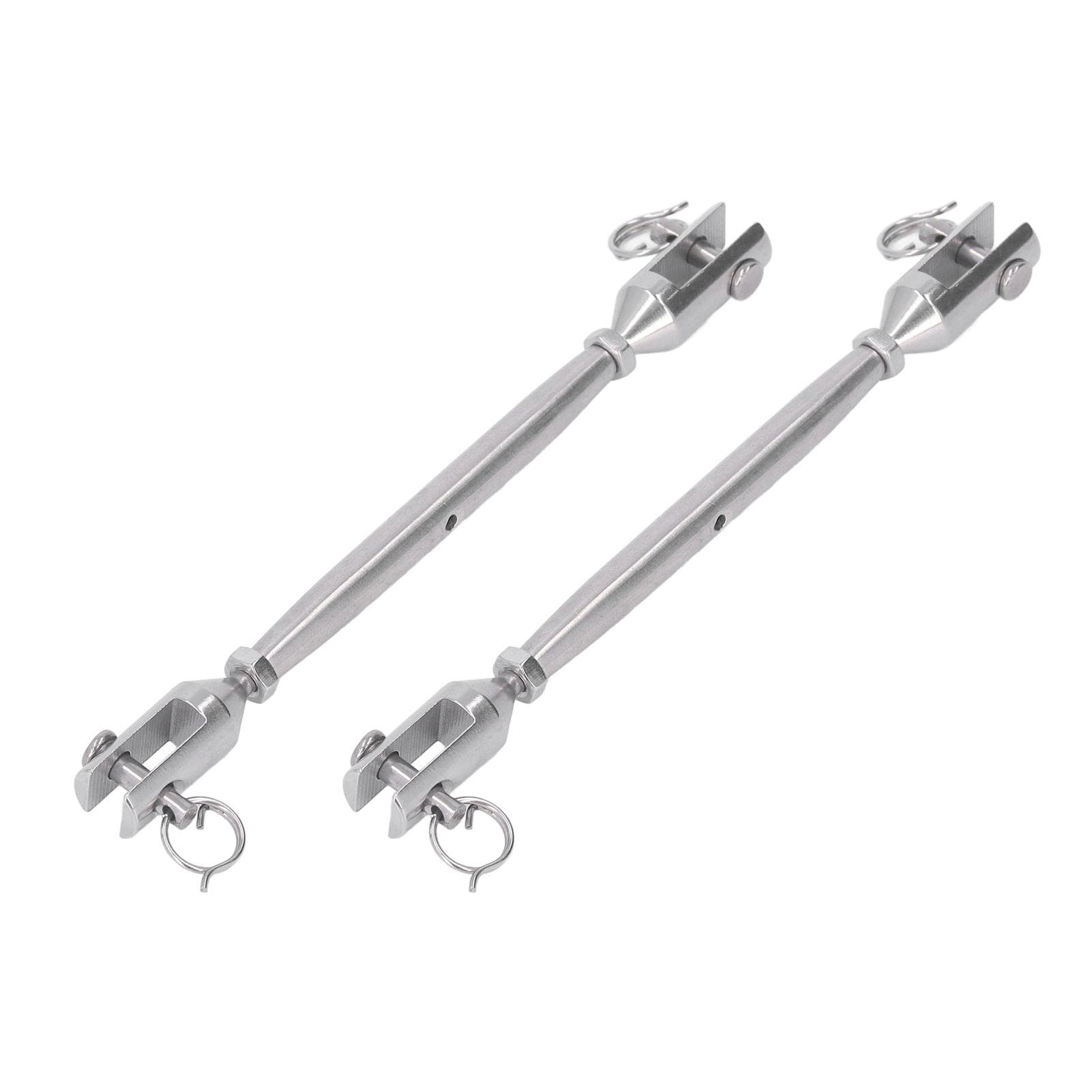 2Pcs Jaw Turnbuckle Jaw and Jaw Stainless Steel Hook Connector Fastener for Marine M4