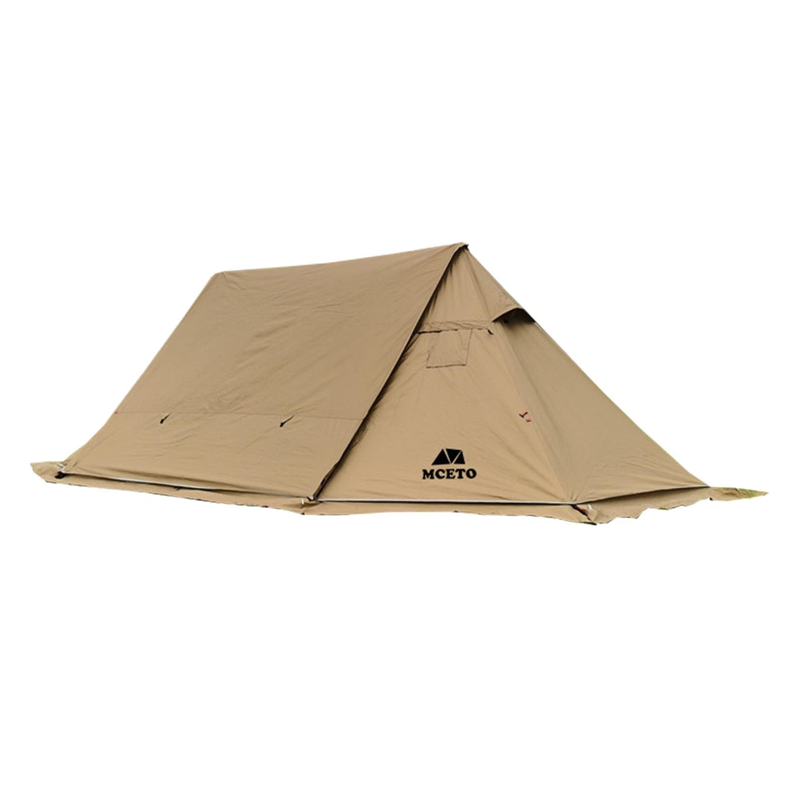 Outdoor Windproof Camp Tent with Stove Jack 4 Season Tent Sun Shelter for Family Camping Hunting Oxford cloth brown