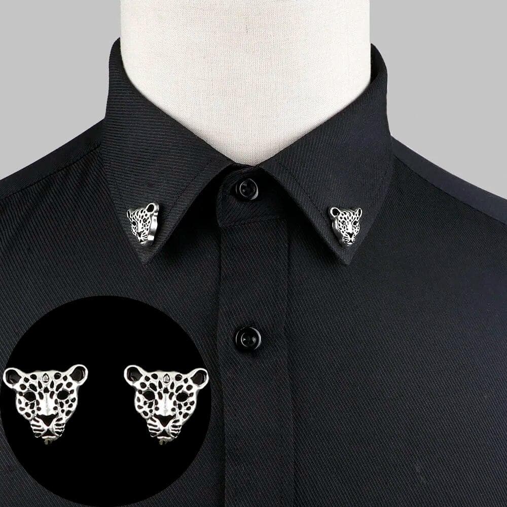 1 Pair Fashion Brooches Accessories Men and Women Shirt Sweater Collar Jewelry