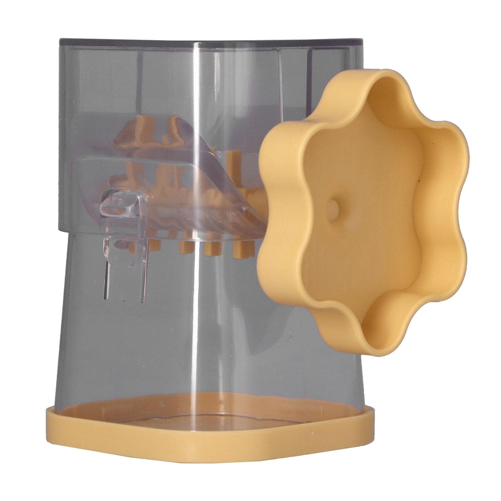 Manual Nut Chopper Effortless Easy to Clean Hand Crank Nut Grinder for Almonds Hazelnuts yellow