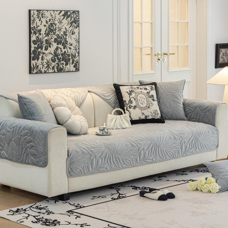 New Winter Plush Couch Cushion Dutch Velvet Solid Color Sofa Mat Thickening Anti Slip Sofa Cushion Towel Simplicity Sofa Cover 70x70cm 1pcs