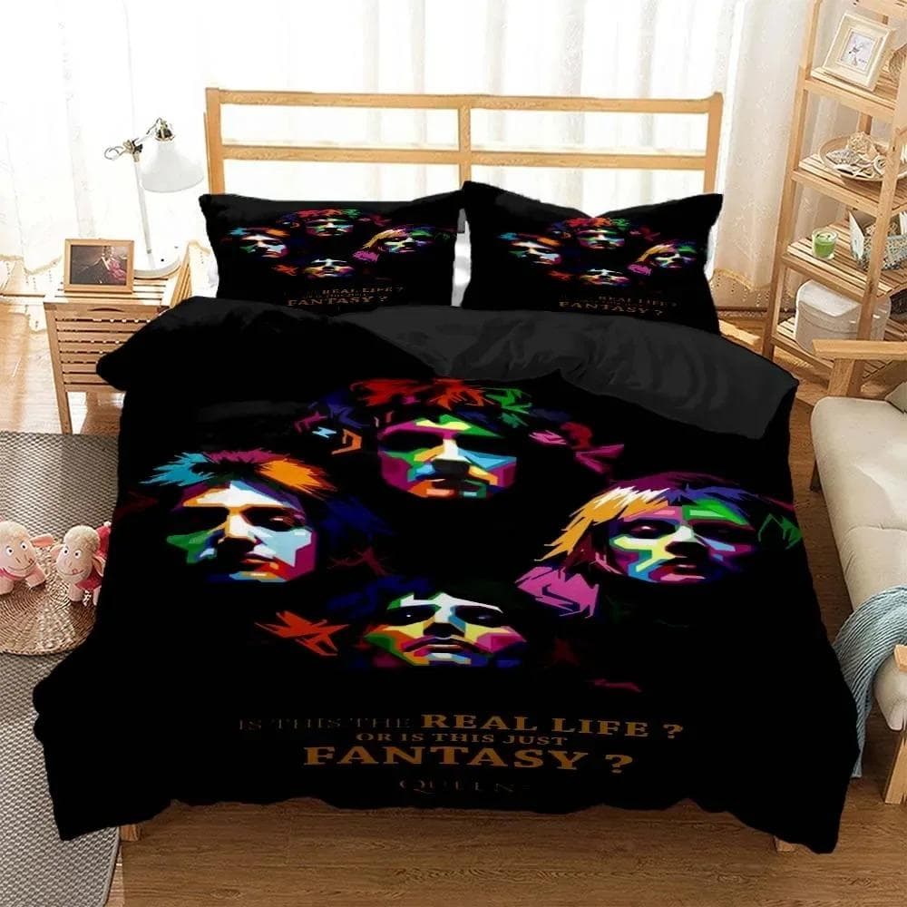 Königin Rockband Digital printed bedding for Boys Queen bedding set Soft and comfortable Customized King size bedding set 70x133cm 2pcs